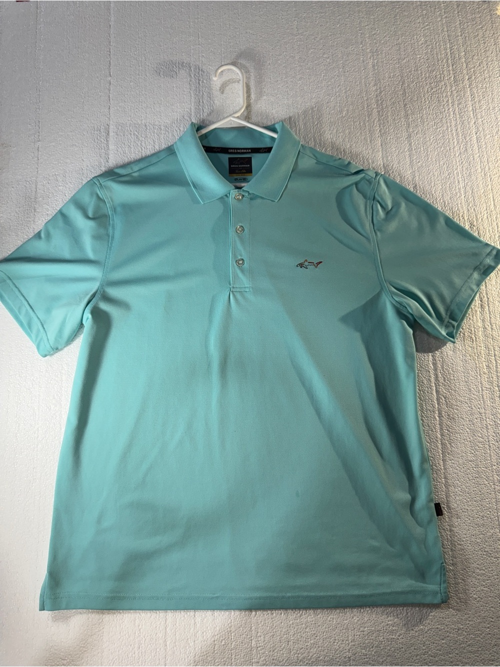 Greg Norman Collection Aqua Short-Sleeve Polo